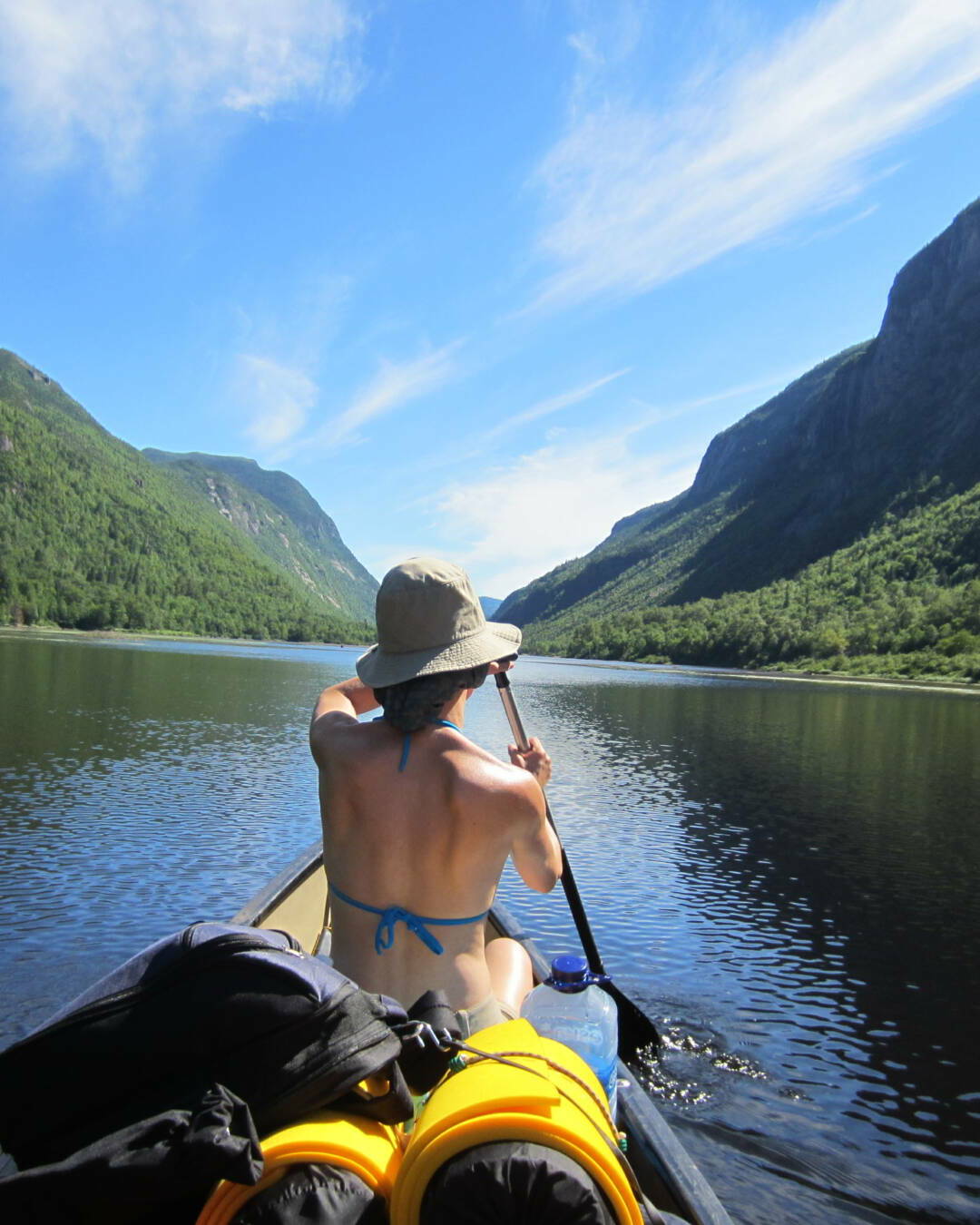 vers le vert en canoe